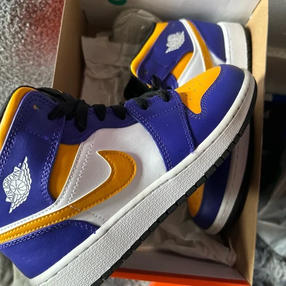 Nike | Shoes | Nike Kids Shoes Purple Yellow White | Poshmark display picture 1